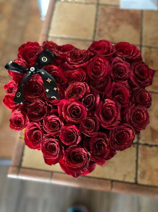 Medium Heart Roses Box